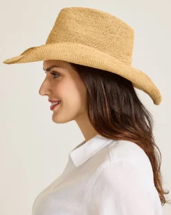 Tommy Bahama Raffia Crochet Cowboy Hat-Women Hats & Caps