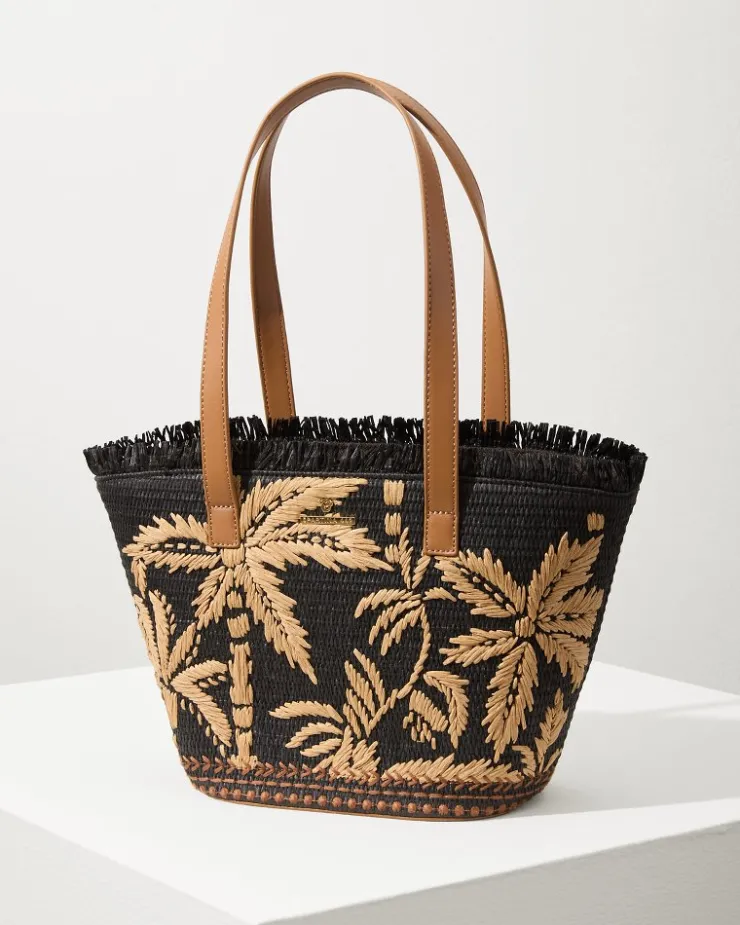 Tommy Bahama Raffia Palms Small Tote-Women Beach Bags|Handbags & Clutches
