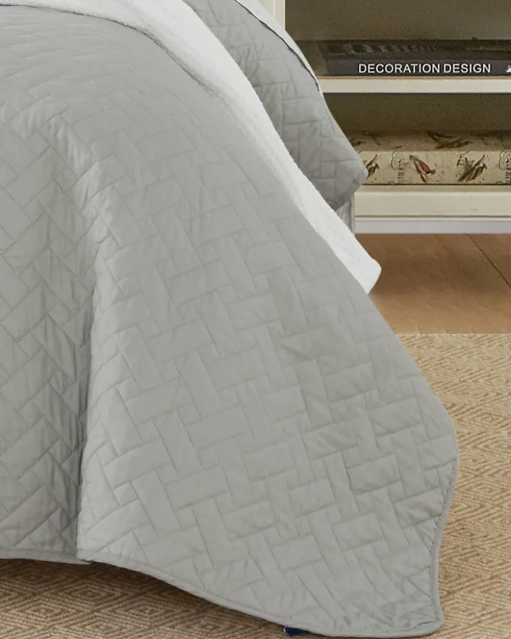Tommy Bahama Raffia Solid 3-Piece Full/Queen Quilt Set- Quilts & Blankets