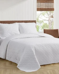 Tommy Bahama Raffia Solid 2-Piece Twin Quilt Set- Quilts & Blankets