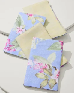 Tommy Bahama Upcycled Reversible Linen Dinner Napkins - Set of 4- Drinkware & Bar