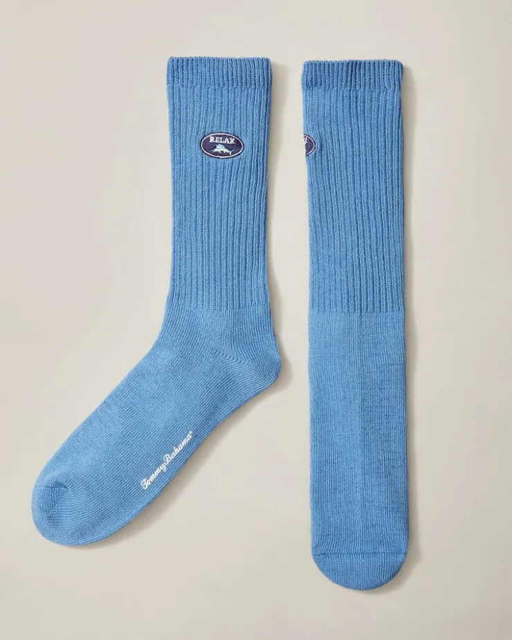 Tommy Bahama Relax Ribbed Crew Socks- Socks