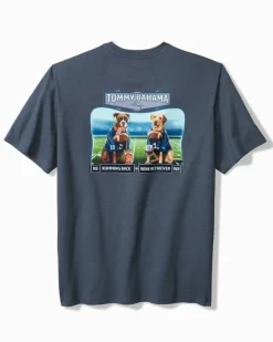 Tommy Bahama Rumming Back, Wine Retriever Pocket T-Shirt- T-Shirts