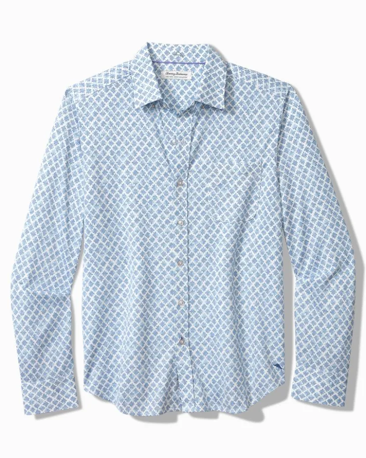 Tommy Bahama San Lucio Geo Getaway Stretch Knit Shirt- Shirts