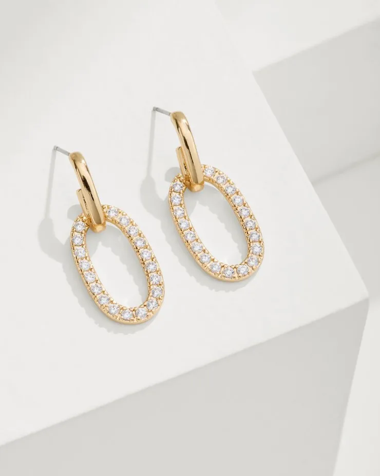 Tommy Bahama Sanibel Island Crystal Link Drop Earrings-Women Jewelry
