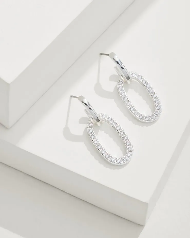 Tommy Bahama Sanibel Island Crystal Link Drop Earrings-Women Jewelry