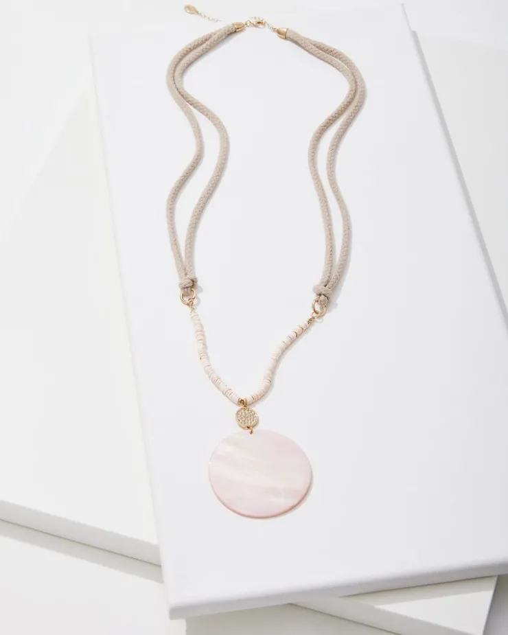 Tommy Bahama Sanibel Island Large Mother-of-Pearl Pendant Necklace-Women Jewelry