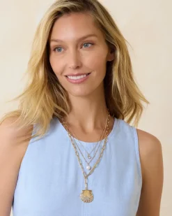 Tommy Bahama Sanibel Island Layered Shell Pendant Necklace-Women Jewelry