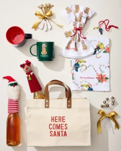 Tommy Bahama Santa & Mrs. Claus Bottle Topper Set- Drinkware & Bar
