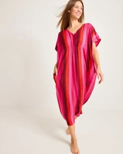 Tommy Bahama Satin Maxi Sleep Caftan-Women Sleepwear