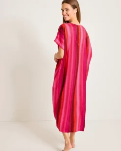 Tommy Bahama Satin Maxi Sleep Caftan-Women Sleepwear