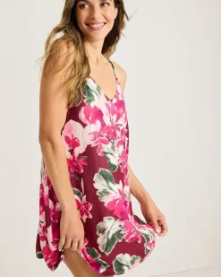 Tommy Bahama Satin Short Chemise-Women Sleepwear