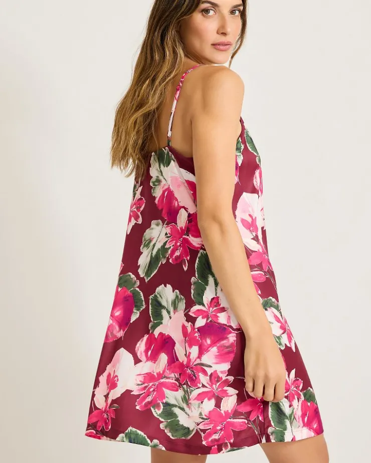 Tommy Bahama Satin Short Chemise-Women Sleepwear