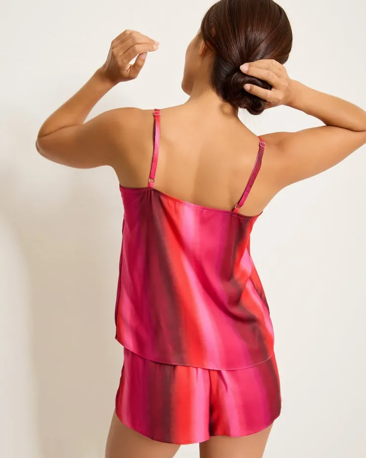 Tommy Bahama Satin Tank & Shorts Pajama Set-Women Sleepwear