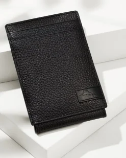 Tommy Bahama Scotchgrain Leather Magnetic Front Pocket Wallet- Wallets & Tech Accessories