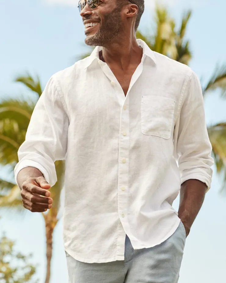 Tommy Bahama Sea Glass Breezer Linen Shirt- Shirts