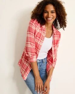 Tommy Bahama Seabed Sands Flannel Shirt-Women Tops & Shirts