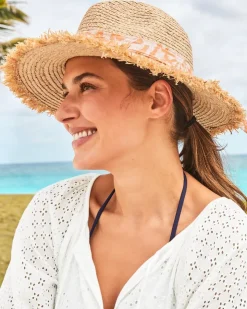 Tommy Bahama Seaside Continental Raffia Hat-Women Hats & Caps