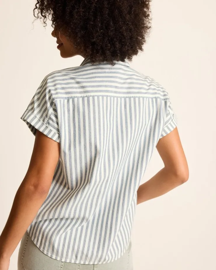 Tommy Bahama Seaway Stripe Coastal Twill Shirt-Women Tops & Shirts