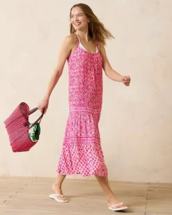 Tommy Bahama Shell Beach Midi Coverup Dress-Women Beach Coverups|Dresses