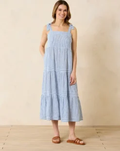 Tommy Bahama Shoreline Stripe Coverup Dress-Women Beach Coverups|Dresses