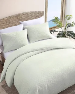 Tommy Bahama Solid Basketweave 3-Piece King Comforter Set- Comforters & Duvets