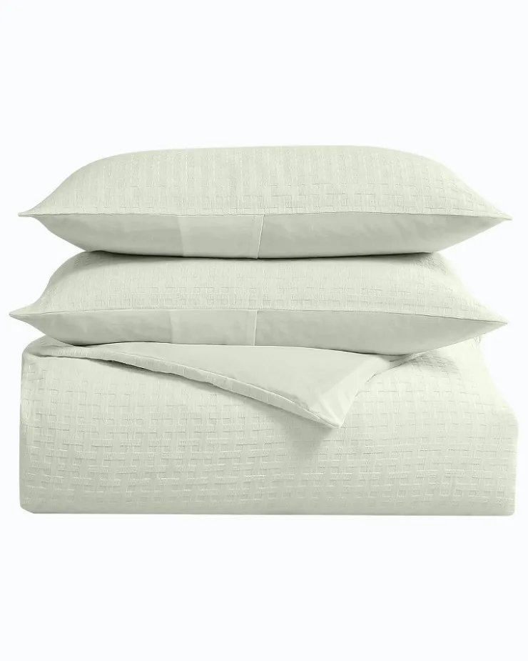 Tommy Bahama Solid Basketweave 3-Piece King Comforter Set- Comforters & Duvets