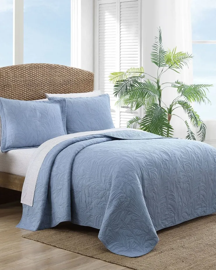 Tommy Bahama Solid Costa Sera 2-Piece King Quilted Sham Set- Pillows & Shams