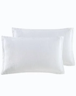 Tommy Bahama Solid Costa Sera 2-Piece King Quilted Sham Set- Pillows & Shams
