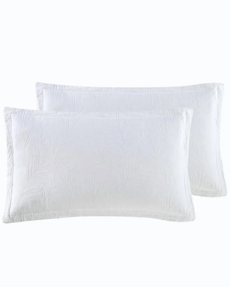 Tommy Bahama Solid Costa Sera 2-Piece King Quilted Sham Set- Pillows & Shams