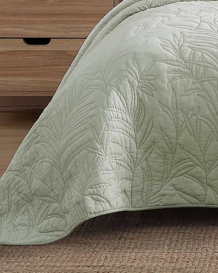 Tommy Bahama Solid Costa Sera 2-Piece Standard Quilted Sham Set- Pillows & Shams