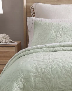 Tommy Bahama Solid Costa Sera Twin Quilt- Quilts & Blankets