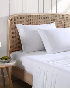 Tommy Bahama Solid 4-Piece Queen Sheet Set - Blue- Sheet Sets & Bedskirts