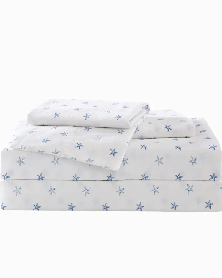Tommy Bahama Starfish Treasure 4-Piece King Sheet Set- Sheet Sets & Bedskirts