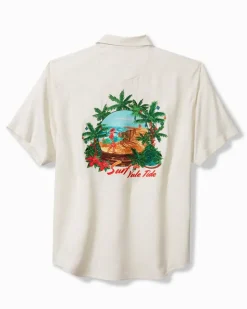 Tommy Bahama Surf the Yule Tide Silk Camp Shirt- Shirts