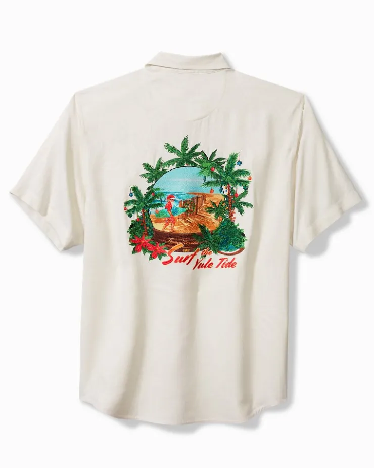 Tommy Bahama Surf the Yule Tide Silk Camp Shirt- Shirts