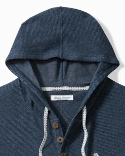Tommy Bahama Textured Twill Stripe Hoodie- Loungewear & Pajamas