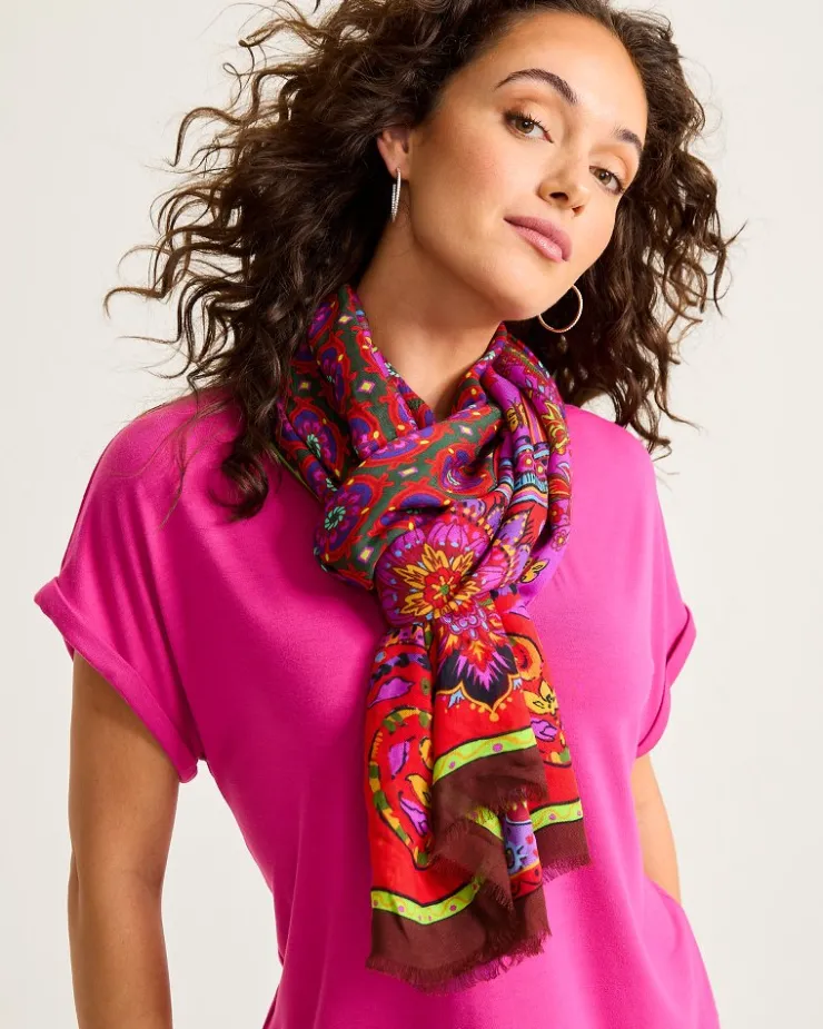 Tommy Bahama Tile Patch Wrap Scarf-Women Scarves & Wraps
