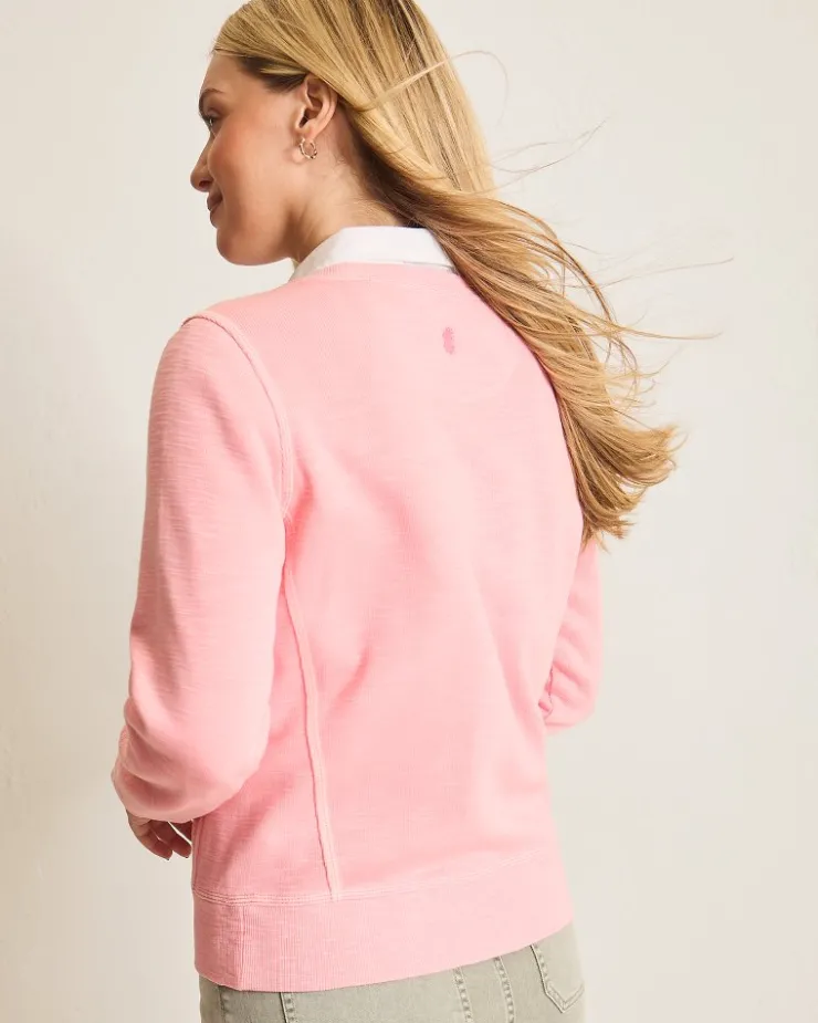 Tommy Bahama Tobago Bay Embroidered Palm Crewneck Sweatshirt-Women Loungewear|Sweaters