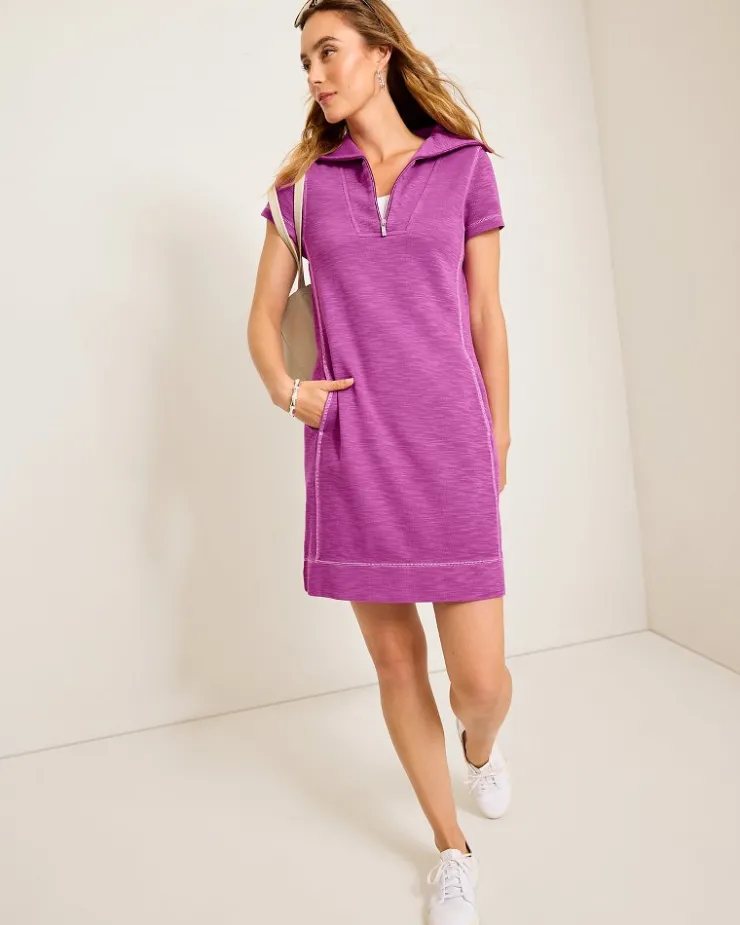 Tommy Bahama Tobago Bay Half-Zip Collared Dress-Women Loungewear|Dresses
