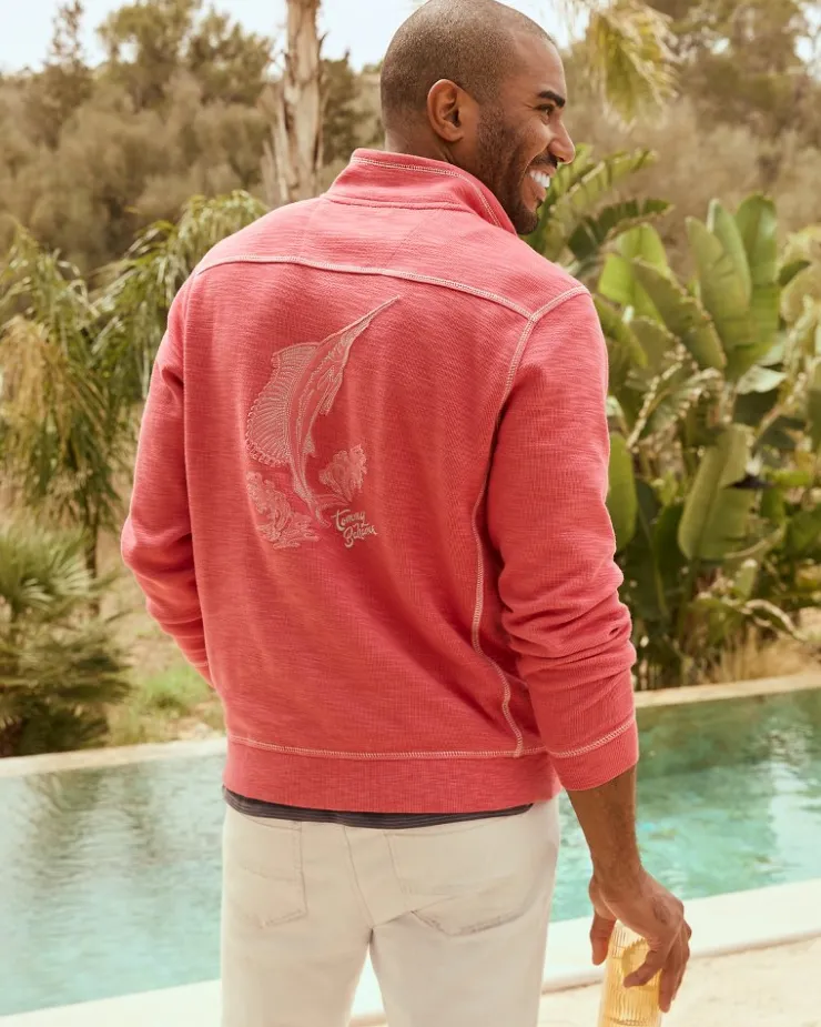 Tommy Bahama Tobago Bay Marlin Splash Half-Zip Sweatshirt- Sweatshirts