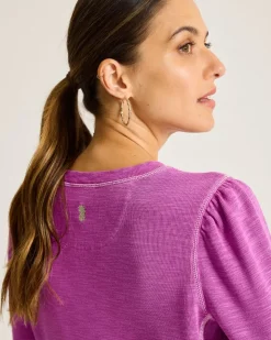 Tommy Bahama Tobago Bay Puff-Sleeve Crew Sweatshirt-Women Loungewear|Sweaters