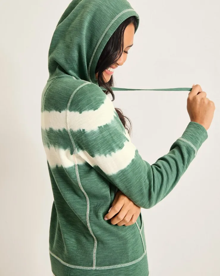 Tommy Bahama Tobago Bay Tie-Dye Stripe Hoodie-Women Loungewear|Sweaters