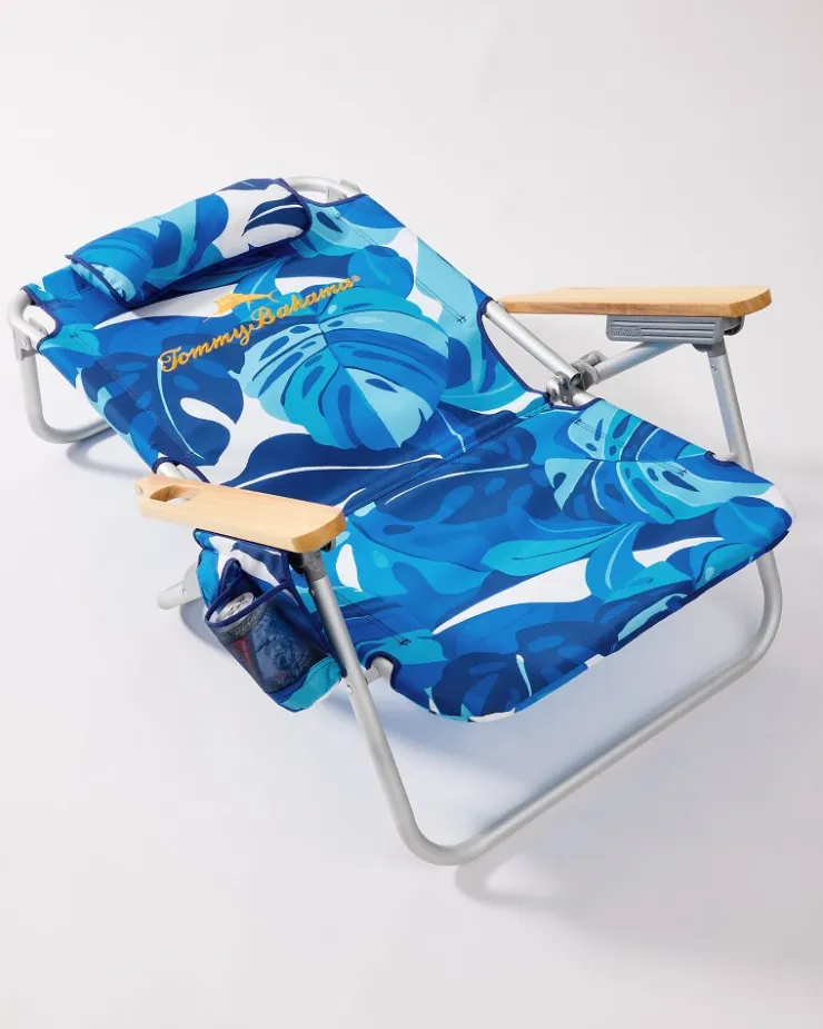 Tommy Bahama Blue Monstera Deluxe Backpack Beach Chair- Outdoor Chairs|Beach Chairs