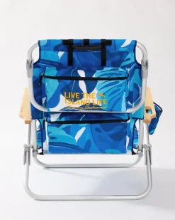 Tommy Bahama Blue Monstera Deluxe Backpack Beach Chair- Outdoor Chairs|Beach Chairs
