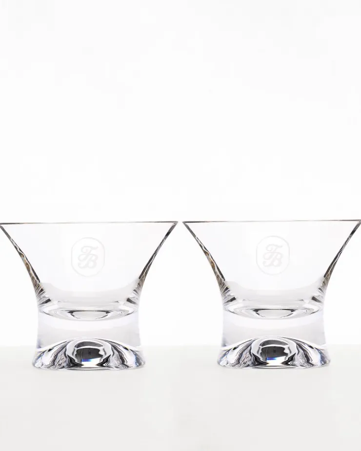 Tommy Bahama Crystal Manhattan Glasses- Drinkware & Bar
