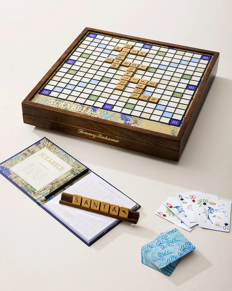 Tommy Bahama Deluxe Scrabble Board Game- Books & Games