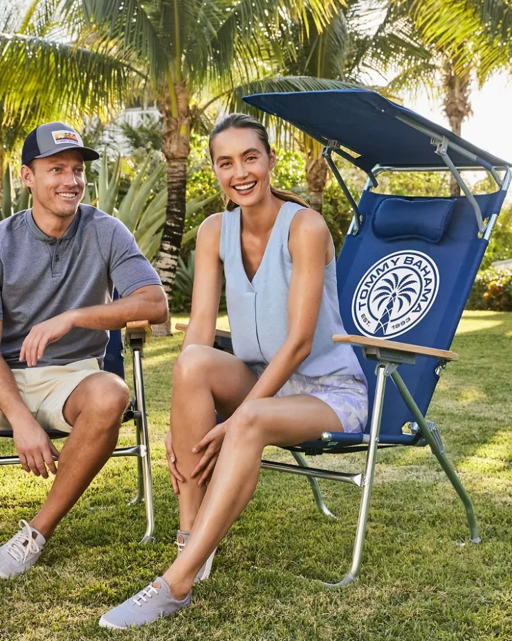 Tommy Bahama Highboy Chair With Shade- Outdoor Chairs|Beach Chairs