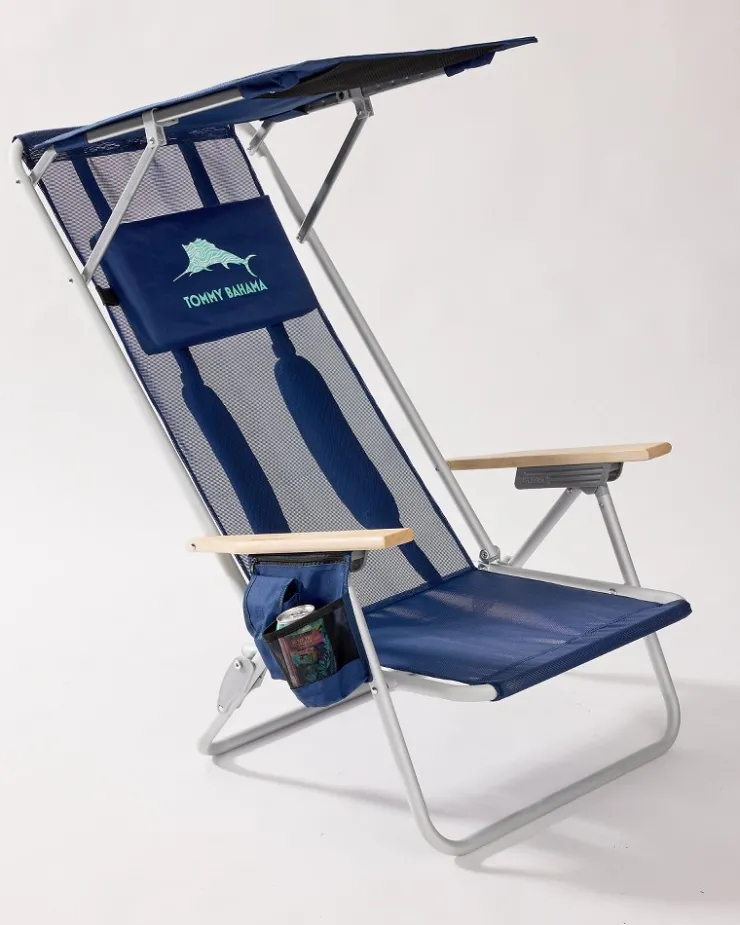 Tommy Bahama Mesh Beach Chair With Shade- Outdoor Chairs|Beach Chairs