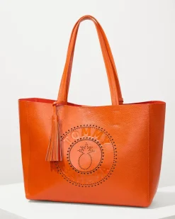 Tommy Bahama Perforated Leather Tote-Women Handbags & Clutches